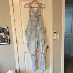 Stylish Light Blue Denim Overalls